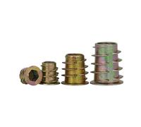 20-100 Uds M4 M5 M6 M8 M10 Enchufe Hexagonal De Aleación Zinc Tuerca for Incrustar Muebles Tuercas Inserción Rosca for Carpintería for Gabinete Mesa Escritorio Cama Silla(M8x15 (30Pcs))