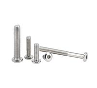 20-100 Uds. Tornillos de cabeza plana hexagonal M3 M4 M5 M6 M8 niquelados, conector, perno de bloqueo de férula for muebles de litera y cuna(25mm,M4-100pcs)
