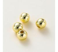 20-100 unids/lote oro platino orbicular espaciador suelto cuentas de cobre cuentas finales para joyería DIY collar abalorios-oro-6 mm x 30 piezas