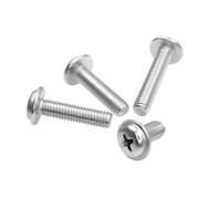 20-100pcs M1.4/M1.7/M2/M2.5/M3/M3.5/M4 Tornillos de máquina con cabeza plana tipo-PWM con arandela integrada en acero al carbono chapado niquel, M2x10mm