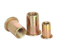 20/100pcs M3-M12 Flat Metric Threaded - Carbon Flange Rivnut Nutsert Fasteners Industrial Automotive Use