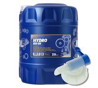 20 (1x20) Litro MANNOL Hydro Iso Hlp 68 Aceite Hidráulico Con Grifo de Vaciado
