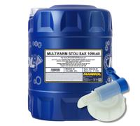 20 (1x20) Litro Mannol Multifarm Stou 10W-40 Landmaschinenöl Con Grifo de Purga