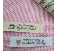 20-200 pcs Etiquetas De Costura Personalizadas Para Ropa, Etiquetas De Tela De Algodón Personalizadas Para Tejer Y Manualidades, Labels De Nombre/Loge Para Coser(20 * 50mm)