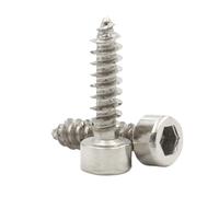 20-200 Uds M1.7 M2 .3 .6 M3 .5 M4 M5 Niquelado Zinc Acero Al Carbono Hexagonal Cabeza Tornillo Autorroscante(10mm,M2.3x100pcs)