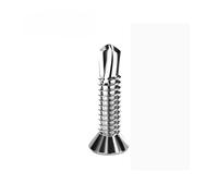 20/200 Uds M4.2 tornillos autorroscantes de cabeza plana Phillips de acero inoxidable sujetador autoperforante de alta resistencia for madera(16MM,100pcs)