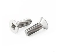 20-200 Uds tornillos de cabeza avellanada plana cruzada M3 M4 M5 M6 M8 316 acero inoxidable GB819(100pcs M4x0.7x16mm)