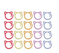 20-200pcs Cat Ears Stitch Markers For Knitting Spiral Metal Marker Colorful Crochet Rings For DIY Weaving Sewing Para Costura, Tejer, Ganchillo(40PCS)