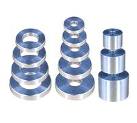 20 / 22m m M6 M8 M11 M12 buje lavadora plana eje de metal buje redondo,5 uds.,20x8,2x17mm