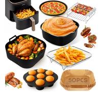 20-23 cm Freidora de aire caliente Accesorios para Cosori TurboBlaze 5,5L/6L/6,2L/6,4L, Philips XXL 8,3L, accesorio para airfryer molde para parrilla de horno Philips 2000 Serie 6.2L NA230