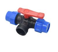 20/25/32/40/50/63mm tubo de plástico PE divisor de agua del grifo conector de válvula rápida accesorios de tubería de riego de granja de jardín