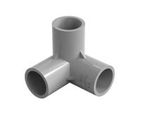 20 25 32 40 50 mm Conector de tubería de PVC gris Codo recto Juntas cruzadas Adaptador de tubería de agua Juntas de 3 vías(Gray,40mm)