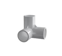 20 25 32 40 50 mm Conector de tubería de PVC gris Codo recto Juntas cruzadas Adaptador de tubería de agua Juntas de 3 vías(White,25mm)