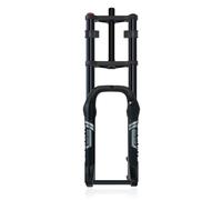 20/26 Pulgadas E-bike Horquilla Suspensión Air Doble Corona 4.0 Fat Bike Bicicleta Horquilla Delantera Recorrido 190mm Ajuste De Rebote, Distancia Entre Ejes 135mm, Eje Pasante 15mm(Black,20'')