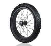 20/26'' Rueda Trasera para Bicicleta Fat Bike con Neumático 4.0 Ruedas para Bicicleta De Nieve/Playa 36H Freno De Disco Buje De 195mm para Rueda Libre Giratoria De 7-10 Velocidades(20in)