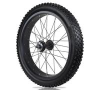 20/26'' Ruedas Delanteras Y Traseras para Bicicleta De Nieve con Neumáticos 4,0'' 135/195mm Freno De Disco Bujes De 36H Juego De Ruedas para 7-10s Rueda Libre Giratoria(26IN-Rear)