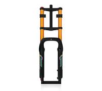 20/26in 4.0 Horquilla De Suspensión Neumática QR 135mm Para Snow Fat Bike | DH Horquilla De Doble Hombro Recorrido 190mm Rebote Ajustable 1-1/8“ Tubo Recto Freno De Disco
