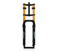 20/26in 4.0 Horquilla De Suspensión Neumática QR 135mm Para Snow Fat Bike | DH Horquilla De Doble Hombro Recorrido 190mm Rebote Ajustable 1-1/8“ Tubo Recto Freno De Disco