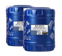 20 (2x10) Litro Mannol M. O. SAE 30 Einbereichsmotoröl Para Motor Diesel