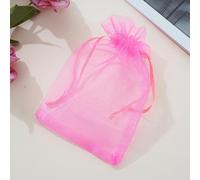 20/30/50 piezas 9x7cm bolsa de hilo boda/adorno/embalaje de regalo bolsa de hilo bolsa de regalo bolsa de tul con cordón bolsa de joyería al por mayor-pink-30pc