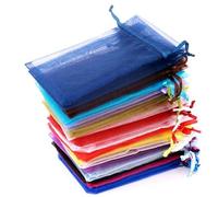 20/30/50 piezas 9x7cm bolsa de hilo boda/adorno/embalaje de regalo bolsa de hilo bolsa de regalo tul bolsa con cordón bolsa de joyería al por mayor-mix-20pc