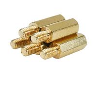 20/30/50 Uds M2 .5 M3 M4 Tablero De Separación Hexagonal Latón Estante Perno Rosca Pilar Columna Placa Base Espaciado Tornillo Espaciador(11mm (20pcs),M3 (Thread 6mm))