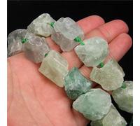 20-30 mm de cristal natural áspero de corte libre de pepitas de cuentas sueltas de piedra cruda para hacer joyas, collares, suministros de arte, fluorita, 2 piezas