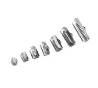 20-30 piezas de 6,5-25 mm de acero inoxidable con extremos engarzados, cierres de hebilla, cierres de tapa plana, conectores para hacer joyas DIY (acero, 10,5 mm)