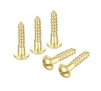 20/30 tornillos for madera M1.6 M2.5 M3. Tornillo autorroscante de latón con cabeza redonda ranurada.(M3.5 x 12mm 30 Pcs)
