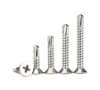 20-30 Uds 410 acero inoxidable #6#8#10#12#14M3.5/M4.2/M4.8/M5.5/M6.3 tornillo autorroscante de cabeza plana(32mm (30pcs),M5.5)