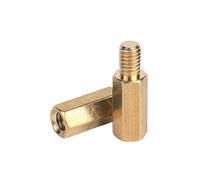 20/30 unidades de tornillos separadores hexagonales latón M2, .5, M3, M4, M5 y M6 (macho/hembra) for placas circuito impreso (PCB) base(16mm 30pcs,M3 (Thread 6mm))