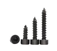 20-300 Uds M1.7 M2 .3 .6 M3 .5 M4 M5 M6 8, cabeza en forma de copa negra tornillo rosca hexagonal madera altavoz(5mm,M2 (300PCS))
