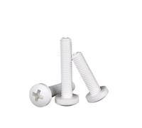 20/40/100 Uds M2M3M4M5M6M8M10 perno de cabeza plana con ranura cruzada aislamiento plástico tornillo redonda resistente a ácidos y álcalis(M8X25 40pcs)