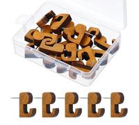 20/40 Piezas De Colgadores De Alfiler Empuje La Pared La Pared Pins Madera Del Gancho Tabla Corcho Corcho Tachones Decorativos Para Colgar Para Tablón Del Boletín O