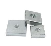 20/40 tuercas cuadradas por lote M3 M4 M5 M6 bloque cuadrilátero delgado de acero al carbono galvanizado, compatible con MK3 DIN562(20pcs,M5x12x12x4mm)