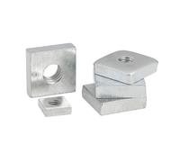 20/40 Uds Tuerca Cuadrada M3 M4 M5 M6 Bloque Cuadrangular Fino Galvanizado De Acero Al Carbono Chapado En Zinc Compatible Con(40pcs,M4x7x7x3mm)