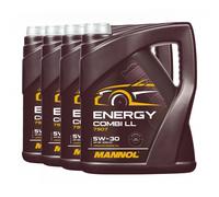 20 (4x5) Litro SAE 5W-30 Mannol Combi Ll Aceite para VW Longlife III / 3 / Audi