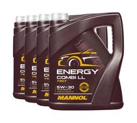 20 (4x5) Litro SAE 5W-30 Mannol Combi Ll Aceite para VW Longlife III / 3 / Audi