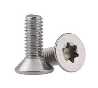 20/50/100/200/500 Uds M1.4 .6 M2 .5 M3 M4 M5 M6 tornillo Torx de cabeza avellanada acero inoxidable SS304 ISO14581 GB2673(M2X6 500PCS)