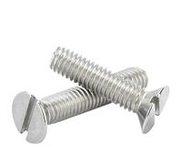 20/50/100/200 Uds M3 M4 M5 M6 M8 M10 304 A2-70 tornillo de máquina cabeza avellanada plana ranurada roscada métrica acero inoxidable(18mm,M8(50pcs))