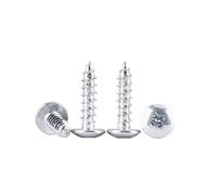 20/50/100/200 Uds. Tornillos autorroscantes de cabeza plana grande cruzada chapada en Zinc blanco de acero al carbono tornillos de madera con cabeza de seta(12mm,M3.5 (100PCS))
