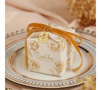 20/50/100 piezas Cajas de regalo Cajas de flores para bodas Bolsas de papel para dulces Embalaje Recuerdos de fiesta de baby shower Boda para invitados