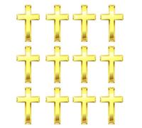 20/50/100 pines de solapa pequeños dorados con cruz a granel para funeral, día del padre, iglesia, hermanas, capellán religioso, broche de recuerdo, joyería de regalo, 1inch, Hierro