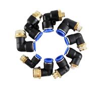 20/50/100 Uds Conector de aire neumático PL 4mm 6 8 10 12mm rosca 1/8 1/4 "3/8" 1/2 "codo de tráquea accesorios de aire Conector rápido de manguera(PL8-03,20 PCS)