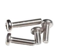 20/50/100 Uds M1.6 M2 M2.5 M3 M4 304 cabeza redonda de acero inoxidable cabeza plana tornillo pequeño interior longitud de extensión = 3mm-80mm(5mm,M1.6(100pcs))