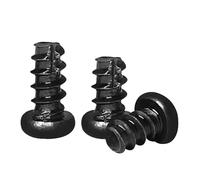 20/50/100 Uds M2 .3 .6 M3 M4 M5 PT Cabeza Redonda Autorroscante Tornillo De Madera Corte Trasero Cruz Empotrada Acero Chapado En Zinc Negro(18mm,M3.5 (50pcs))