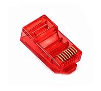 20/50/100 Uds. Módulo de Cables Ethernet RJ45 Conector de Red RJ-45 Cabezas de Cristal Cat5 Color Cat5e Cable Chapado en Oro (Size : 20 PCS, Color : 10)
