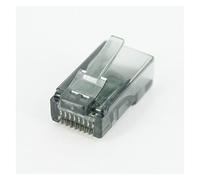 20/50/100 Uds. Módulo de Cables Ethernet RJ45 Conector de Red RJ-45 Cabezas de Cristal Cat5 Color Cat5e Cable Chapado en Oro (Size : 20 PCS, Color : Gray)