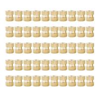 20/50/100 Uds tuerca termofusible tuerca de inserción de latón cobre termofusible incrustado moldeo por inyección tuercas insertables M2 M2.5 M3 M4 M5 M6 para impresora(Straight (50Pcs),M2.5xL4xOD3.5)