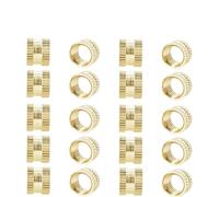 20/50/100 Uds tuerca termofusible tuerca de inserción de latón cobre termofusible incrustado moldeo por inyección tuercas insertables M2 M2.5 M3 M4 M5 M6 para impresora(Straight (20Pcs),M4xL4xOD6)